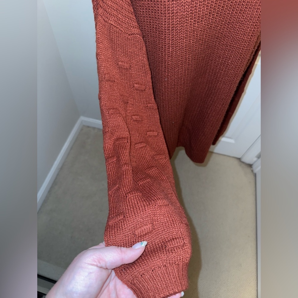 Chic Soul Burnt Orange Long Sleeve Sweater Size 3 X - Picture 2 of 4